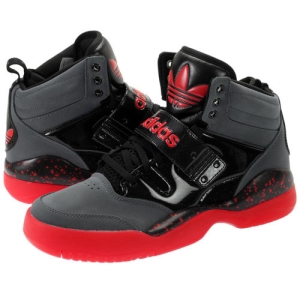 Adidas Hackmore Mens Shoes/Sneakers #Q32937 BLACK/RED Trainers NIB SILK